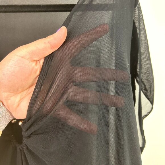 Sheer black womens cover up size medium to extra large - Picture 3 of 5